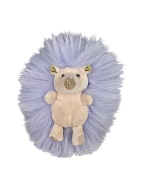 FAO SCHWARZ LAVENDER / METALLIC GOLD HEDGEHOG PLUSH  – 6" – SOFT & FLUFFY